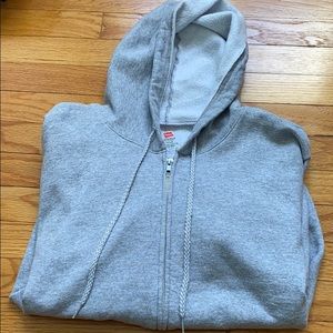 HANES Gray Hooded Sweatshirt